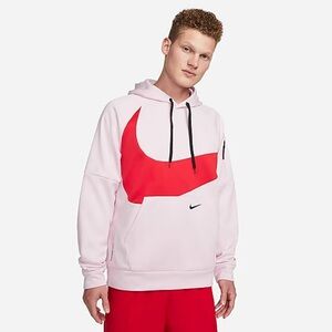 Nike Therma-Fit Pullover Hoodie Pink/Red Swoosh Unisex Size Large